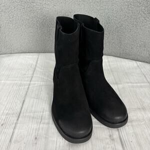 UGG Josefene Short Suede Pull-On Boots Womens size 7 Black NEW with Box
